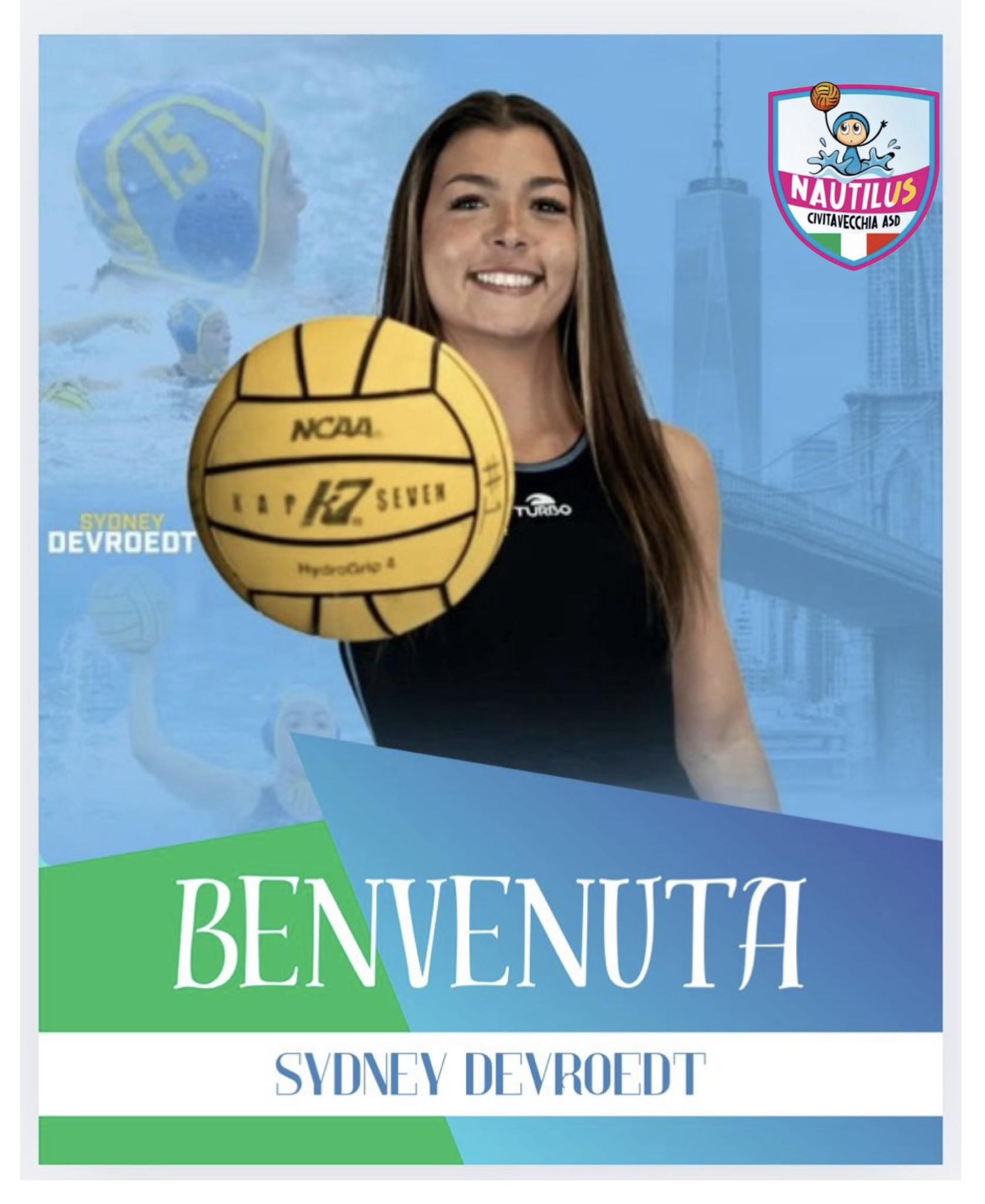 Pallanuoto – Nautilus scatenata: colpo a stelle e strisce, ecco Sydney Devroedt