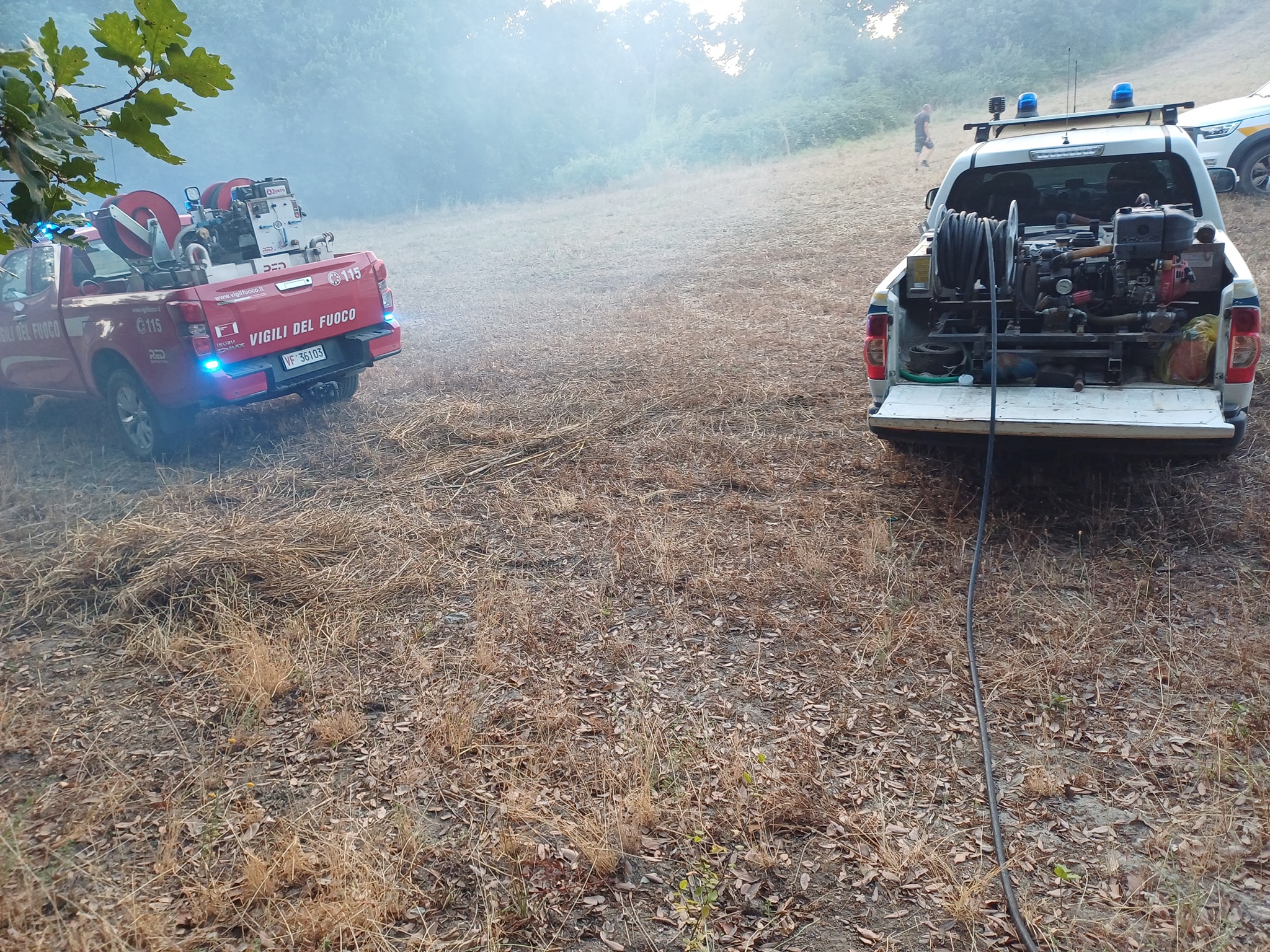 Campagnano di Roma – Incendio in località Santa Lucia (FOTO)