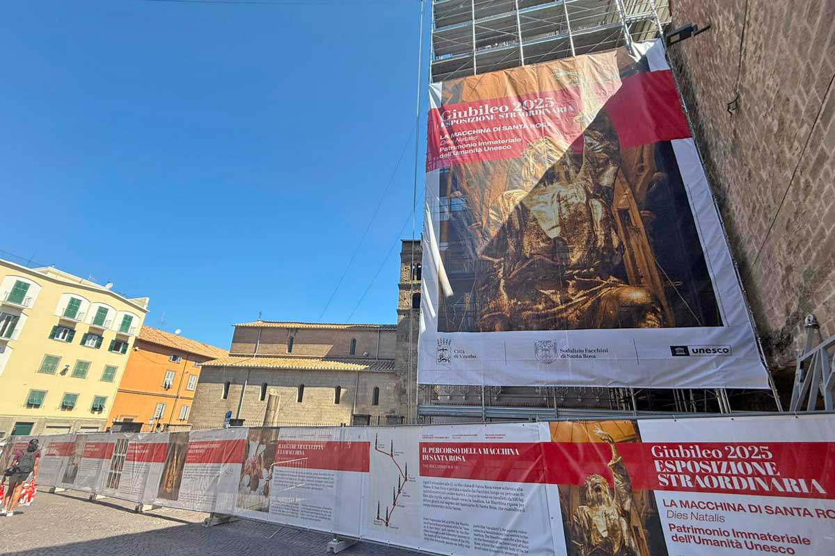 Viterbo celebra Dies Natalis, nuovi pannelli narrano la storia della Macchina di Santa Rosa