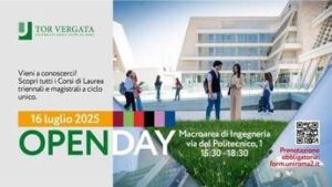 Università, a Roma Tor Vergata Open Day 2025: bussola su formazione e futuro professionale