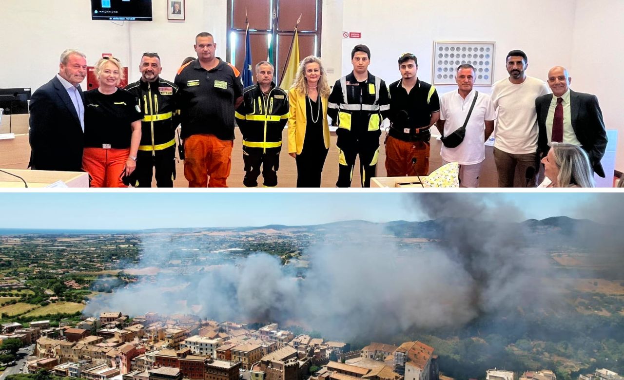 Cerveteri, la sindaca Gubetti ringrazia i volontari-eroi dopo l’incendio: “Non avete mai mollato” (FOTO)