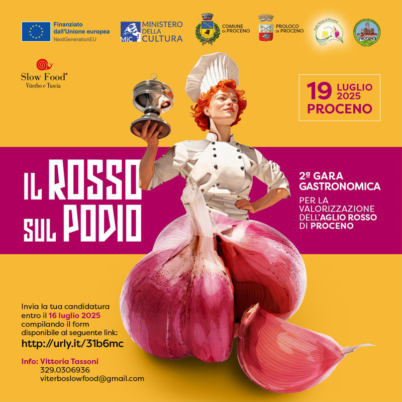 Torna la Gara gastronomica dell’Aglio rosso di Proceno, al via le iscrizioni