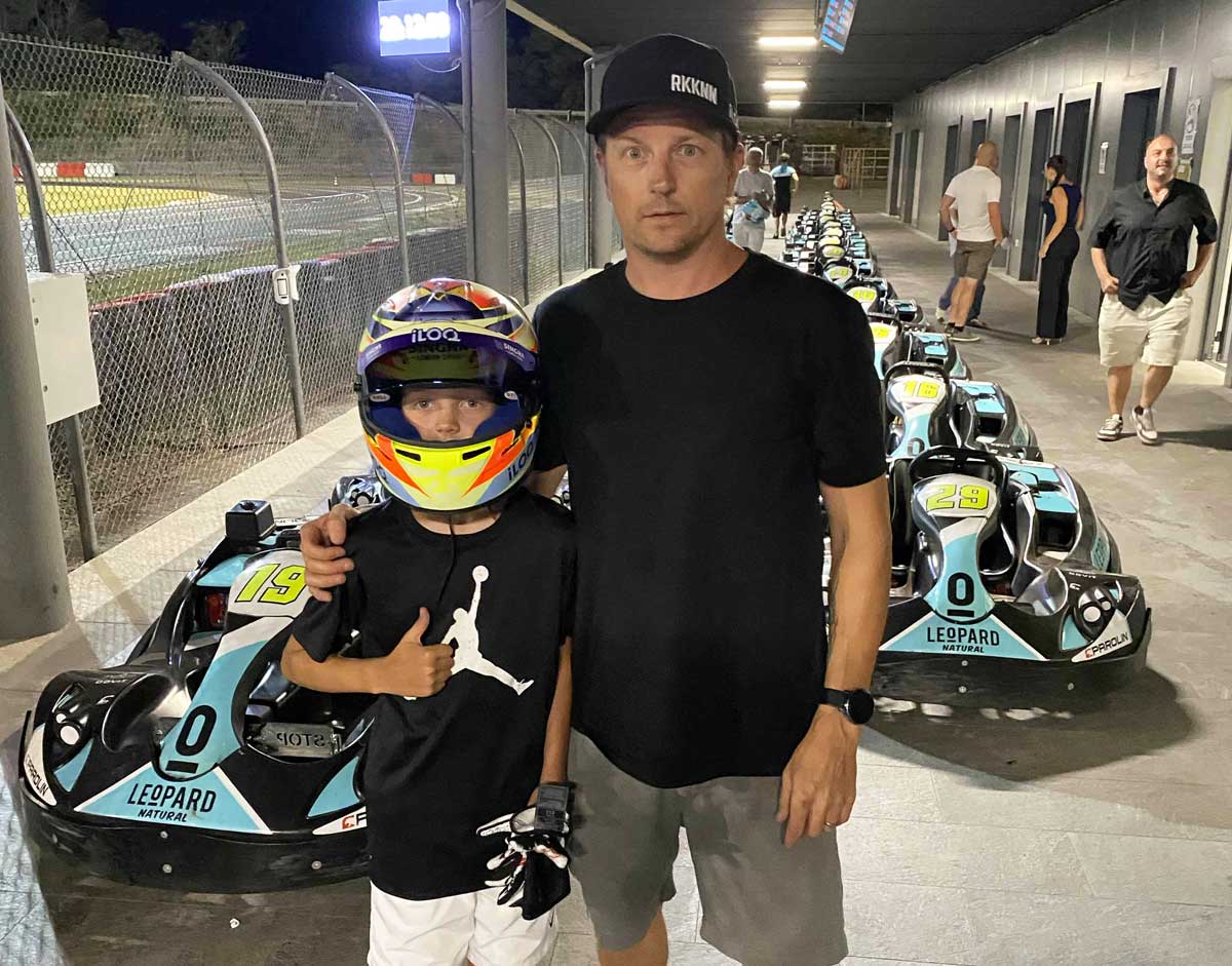 Kimi Räikkönen sorprende tutti al Leopard Circuit di Viterbo: giri in pista e applausi per l’ex campione del mondo di F1