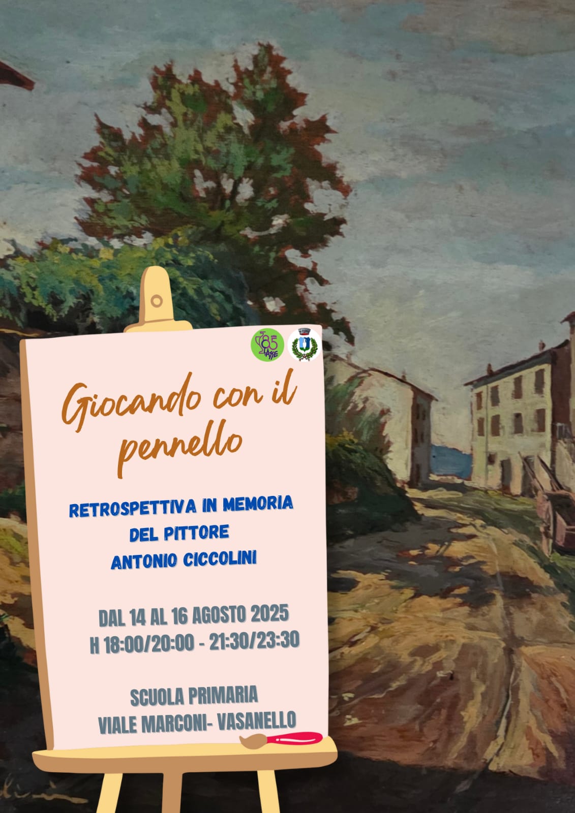 “Giocando con il pennello”, a Vasanello estemporanea in ricordo di Antonio Ciccolini