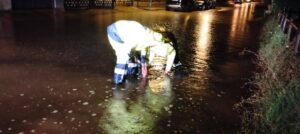 Tarquinia – Temporale nella notte, si allaga una strada al lido (FOTO)