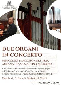 Viterbo – Concerto con due organi all’Abbazia di San Martino al Cimino