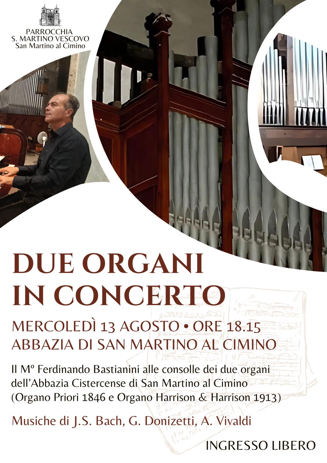 Viterbo – Concerto con due organi all’Abbazia di San Martino al Cimino
