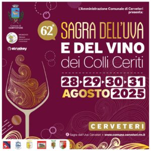 Al via a Cerveteri la 62° edizione della Sagra dell’Uva e del Vino dei Colli Ceriti