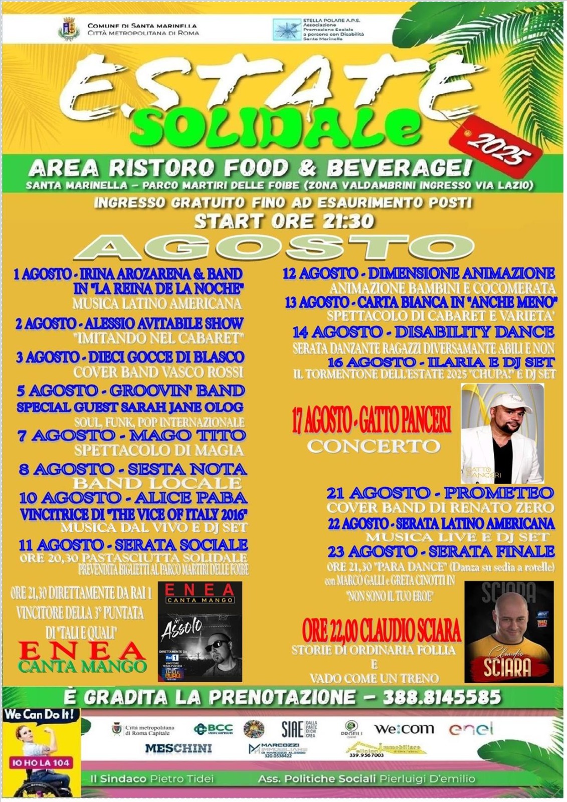 Santa Marinella – Estate Solidale 2025 tra aggregazione e divertimento: agosto ricco di appuntamenti