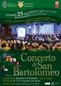 Ronciglione festeggia San Bartolomeo con il concerto della banda Alceo Cantiani