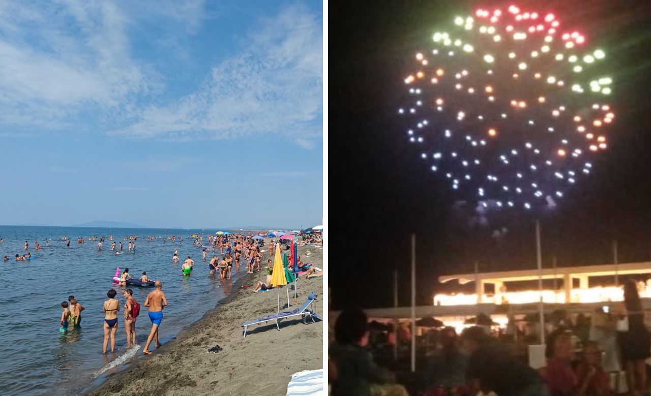 Montalto – La pioggia non ferma il Ferragosto alla Marina, pienone alla spiaggia e per i fuochi