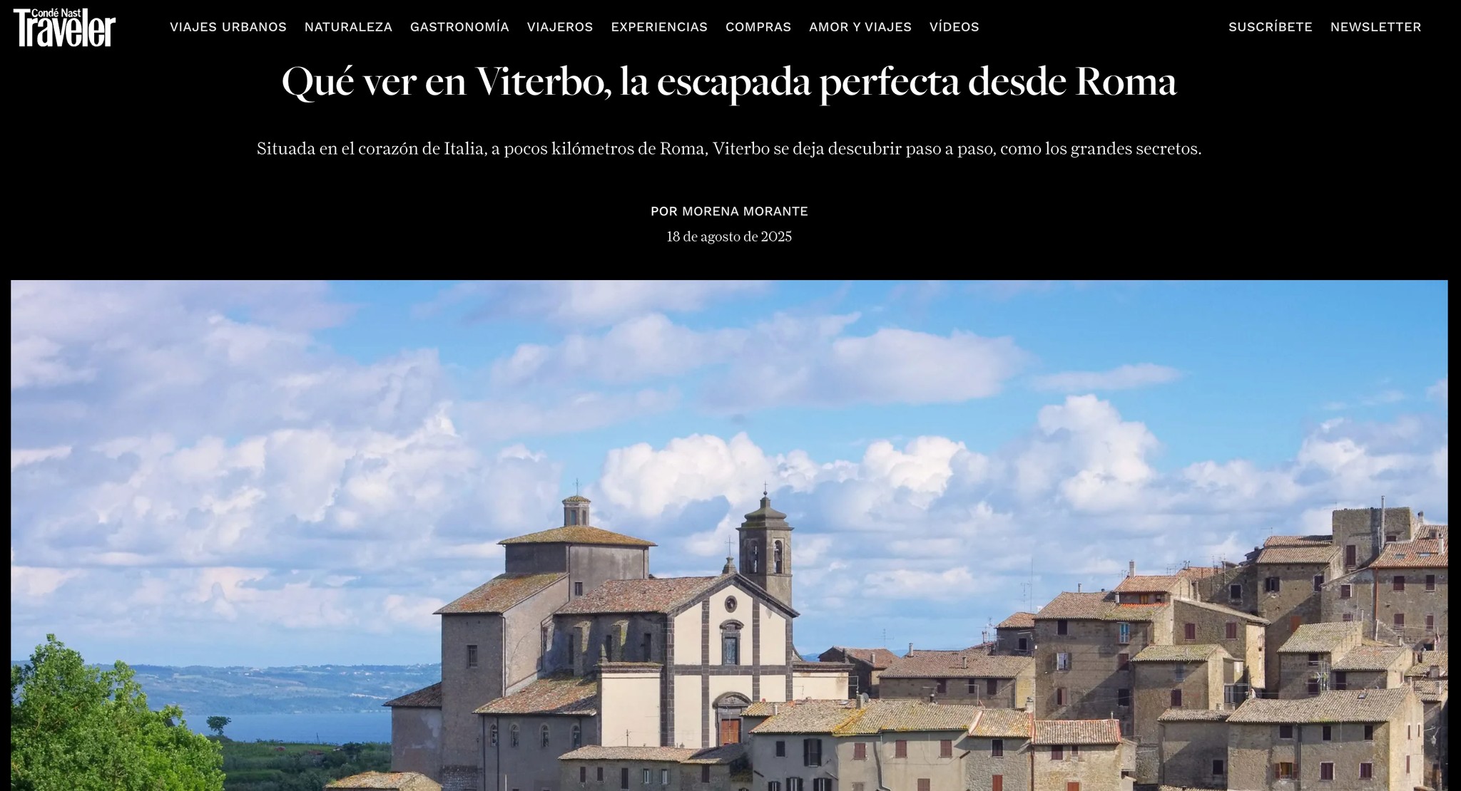 Viterbo e la Tuscia protagoniste sulla rivista Traveler: un viaggio di 48h tra storia, borghi sul lago e tradizioni