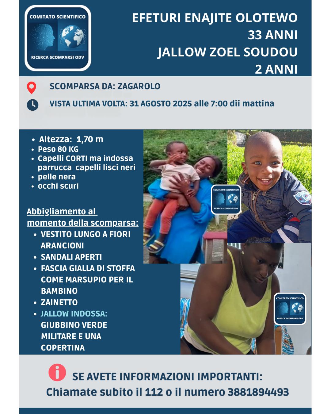 Zagarolo, mamma scompare con il bimbo di due anni dopo la messa