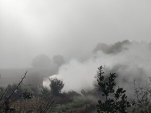 Montefiascone – Rimorchio in fiamme sulla Umbro Casentinese, strada chiusa