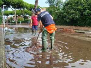 Maltempo – Ancora disagi a Tarquinia: strade allagate al lido e solita piscina al sottopassaggio alle Grottelle (FOTO)