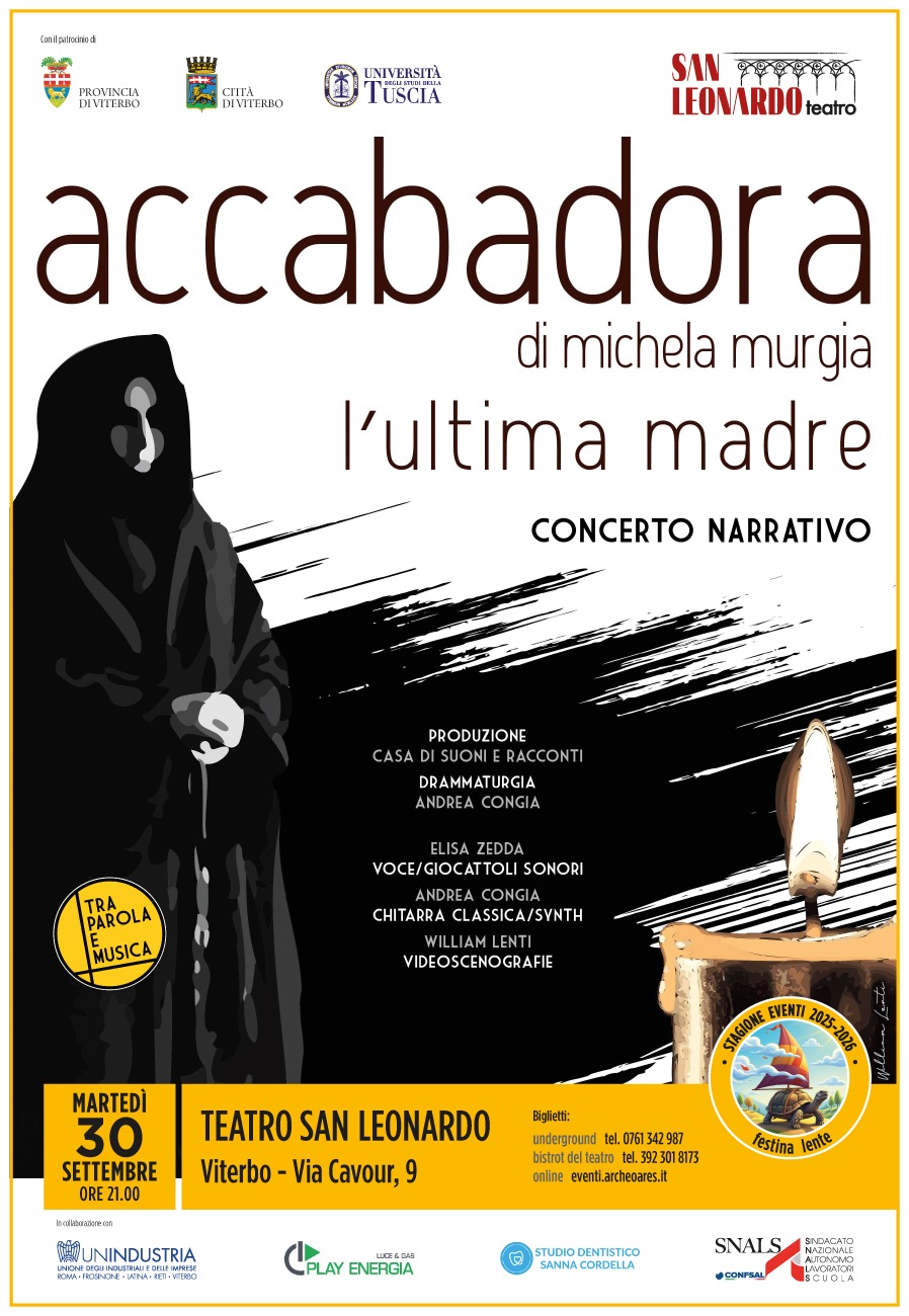 Viterbo – Al Teatro San Leonardo Accabadora di Michela Murgia