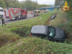Ceprano – Auto fuori strada su A1, disagi alla circolazione