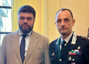 Viterbo – Visita di cortesia in Provincia per il comandante dei carabinieri Alfredo Antro