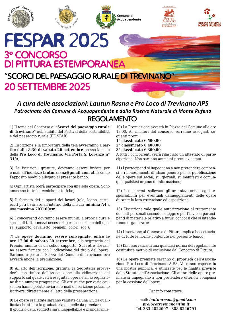 “Scorci del paesaggio rurale di Trevinano”, via alle iscrizioni per il concorso di pittura estemporanea