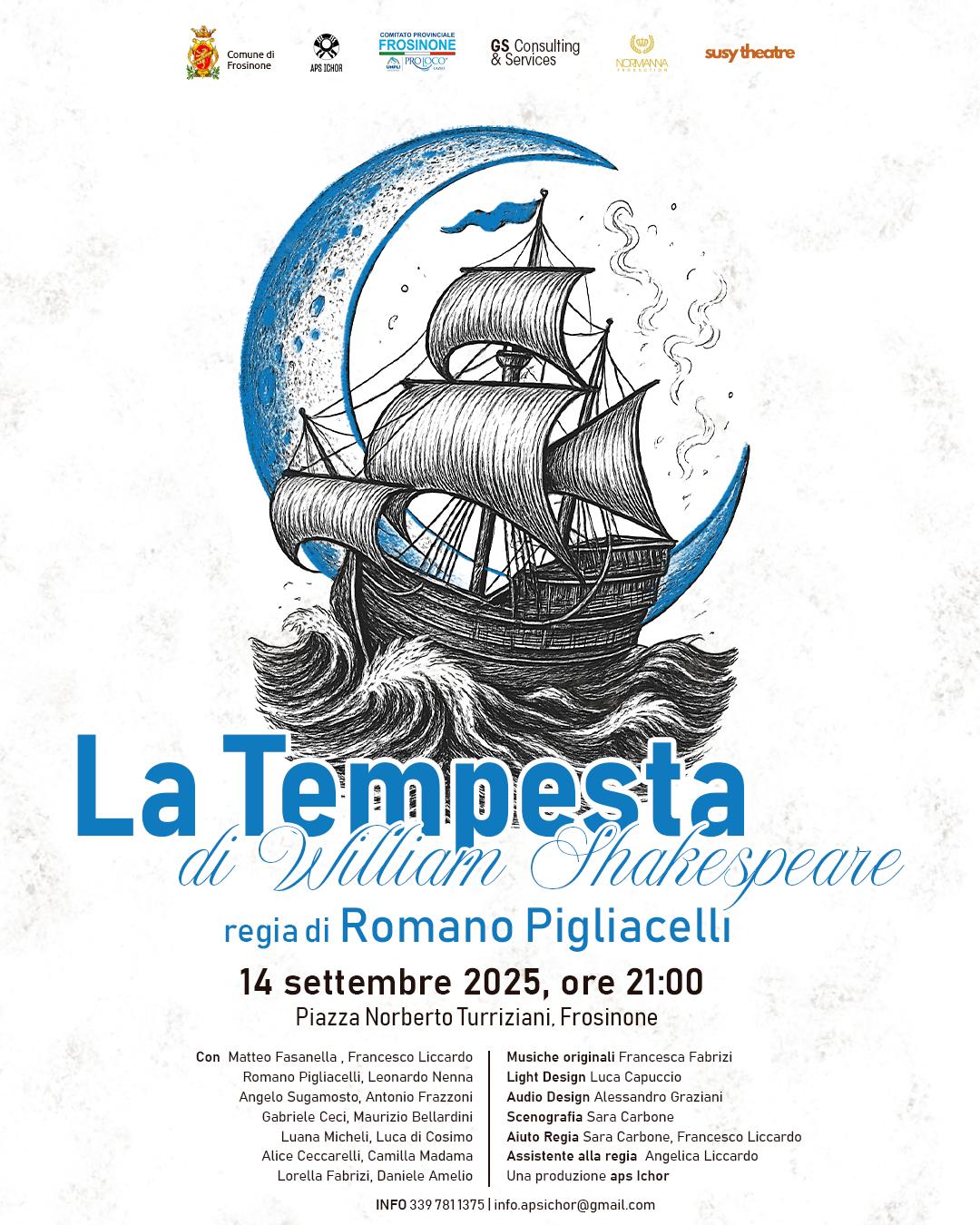 Frosinone, “La Tempesta” di Shakespeare in scena a piazza Turriziani
