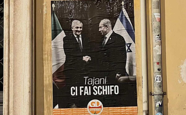Viterbo, “Tajani ci fai schifo”. I giovani del Pd perdono la testa: manifesti choc e parole da estremisti