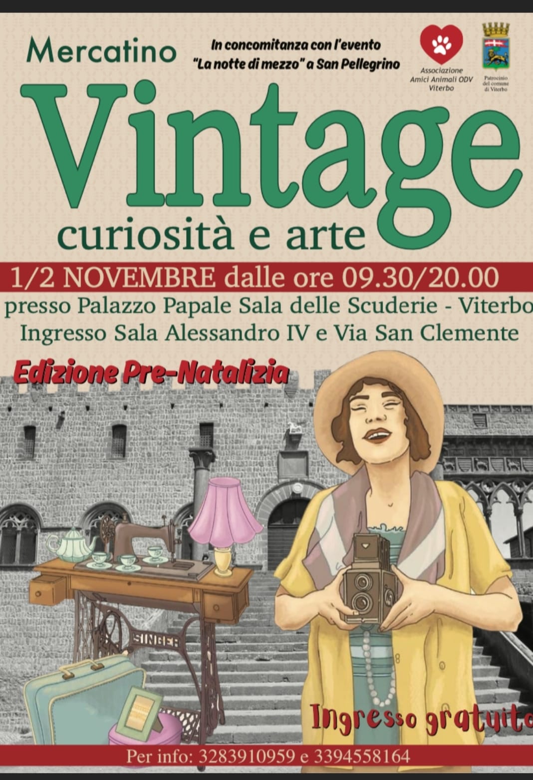 Viterbo – Torna il Mercatino del vintage e curiosità