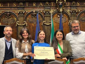 Viterbo – Un attestato di merito sportivo alla campionessa di atletica leggera Matilde Casini