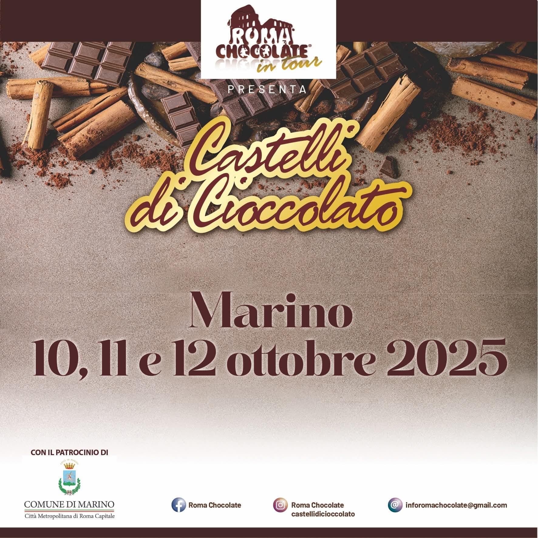 Dal 10 al 12 Ottobre torna a Marino “Castelli di Cioccolato”, la festa del cioccolato artigianale