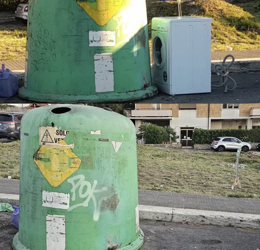 Civitavecchia – Discariche abusive: intervento CSP, rimossa la lavatrice scaricata in via Flavioni