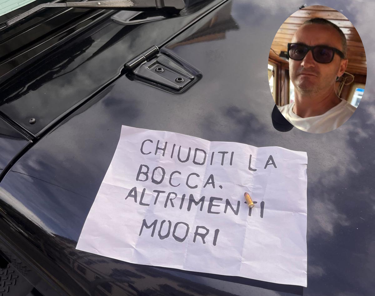 Civitavecchia – Biglietto di minacce e proiettile sull’auto di Mario Benedetti