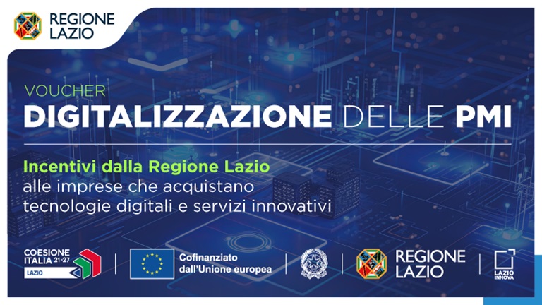 Lazio, aperto il bando Voucher Digitalizzazione PMI 2025: fondi a fondo perduto per le imprese innovative