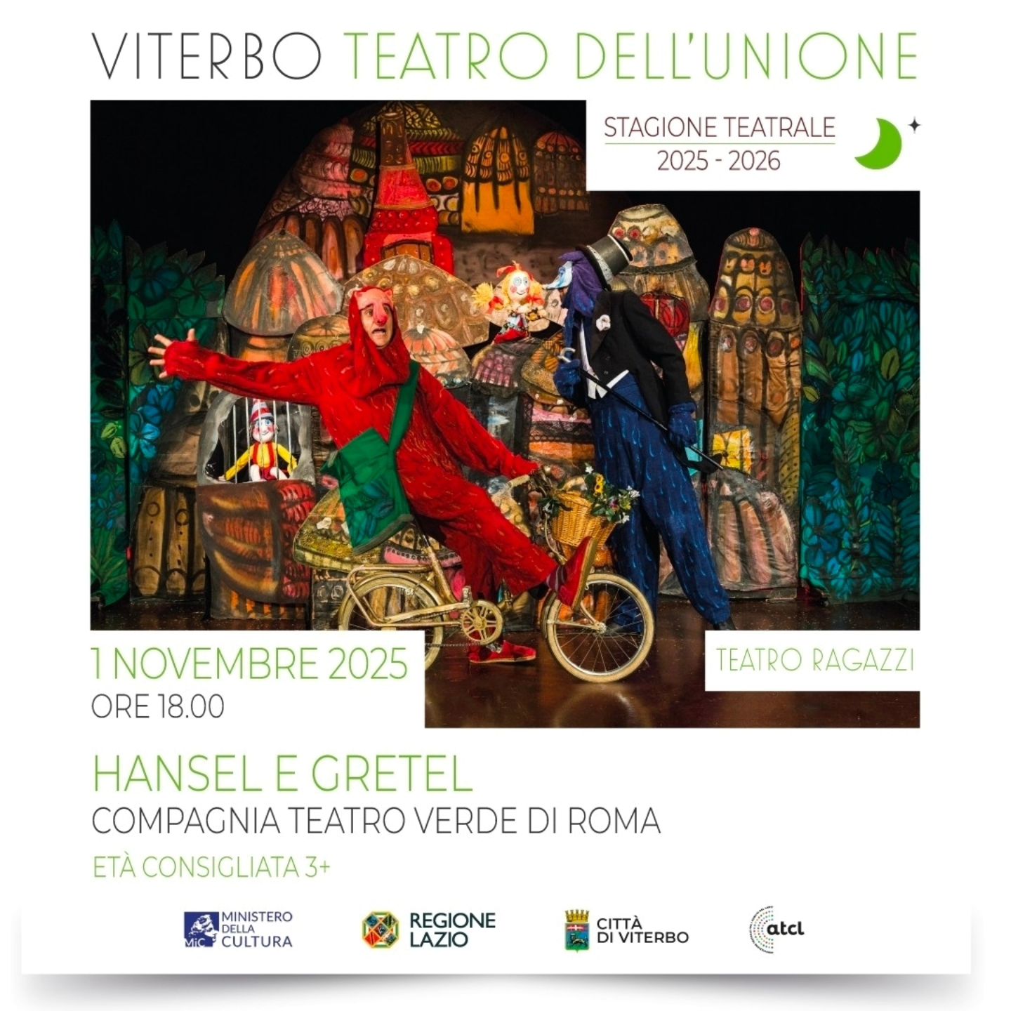 Hansel e Gretel, al via la stagione del Teatro Ragazzi all’Unione di Viterbo