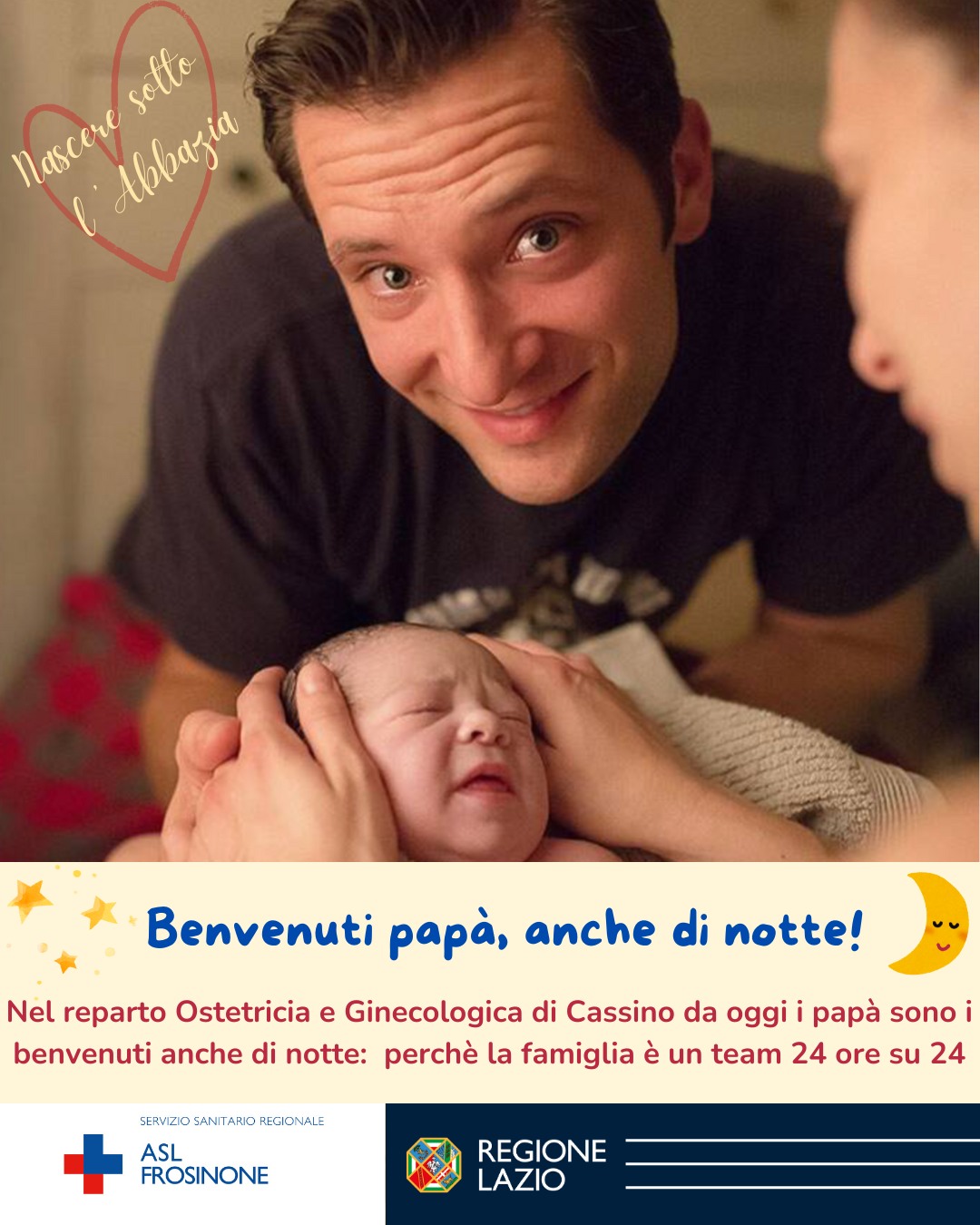 Cassino – Ospedale “apre le porte” ai papà anche di notte