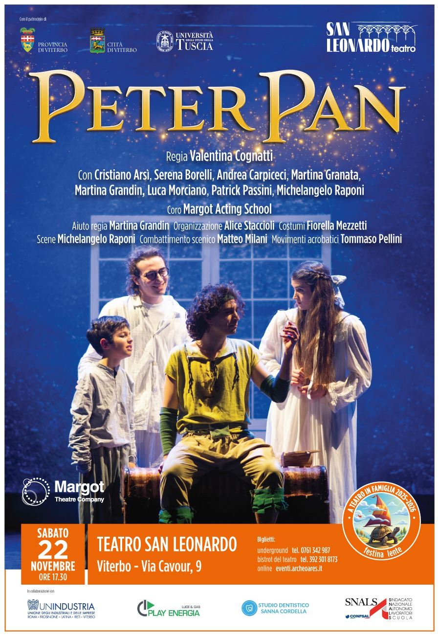 Al San Leonardo di Viterbo arriva Peter Pan