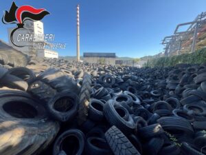 Narni – Stoccaggio irregolare di mille tonnellate di pneumatici, 13mila euro di multa a un’azienda