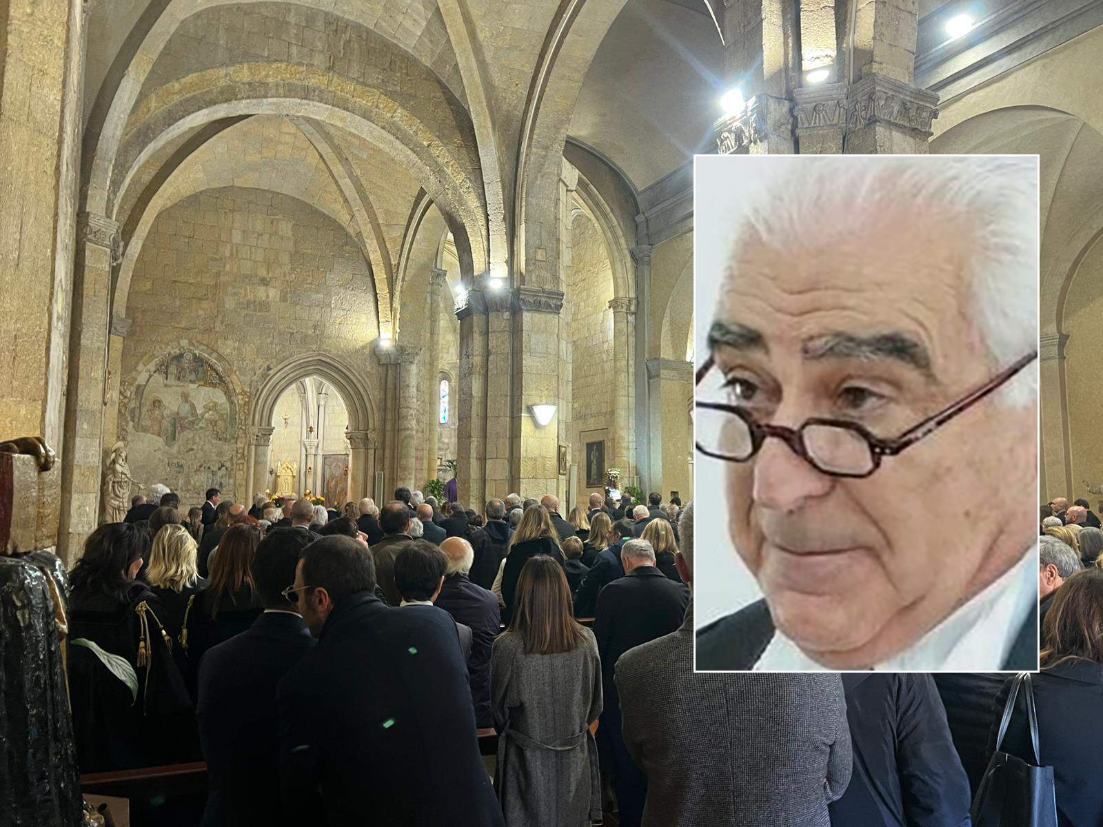 Tarquinia – Una chiesa gremita per l’ultimo saluto all’avvocato Marcello Melandri