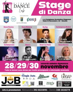 Viterbo – Tre giorni di danza a lezione dai grandi maestri, è Viterbo Dance Lab