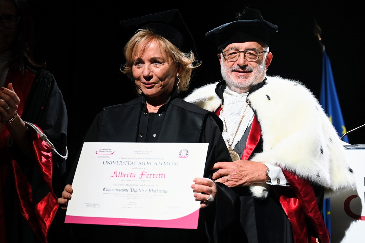 Università Mercatorum inaugura l’anno accademico: Laurea honoris causa ad Alberta Ferretti