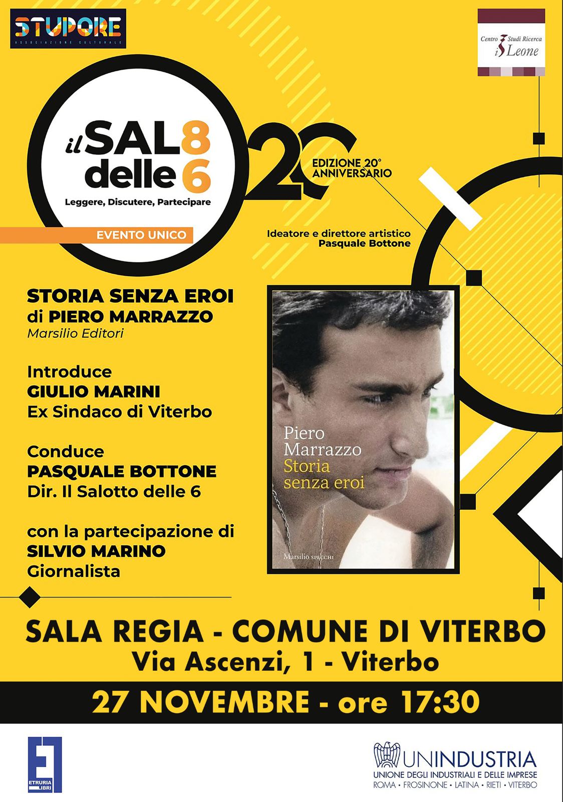 Viterbo – Piero Marrazzo presenta la sua vita umana e professionale al Salotto delle sei