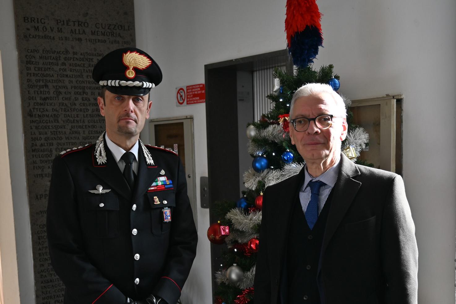 Viterbo – Il Prefetto in visita al comando provinciale dei Carabinieri
