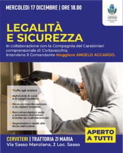 Cerveteri, il sindaco Gubetti incontra i cittadini delle frazioni su legalità e sicurezza