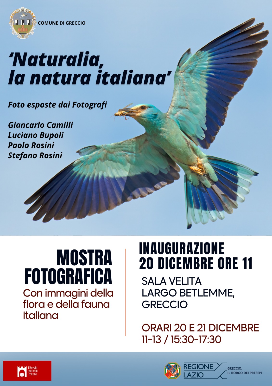 Nel centro storico di Greccio: “Naturalia”, la mostra fotografica dedicata alla natura italiana.