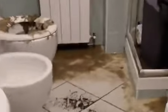 Cerveteri – Casa allagata per una famiglia con una bimba di due anni: “Siamo soli” (FOTO)