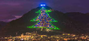 In Umbria gli alberi di Natale più grandi del mondo, uno è sull’acqua