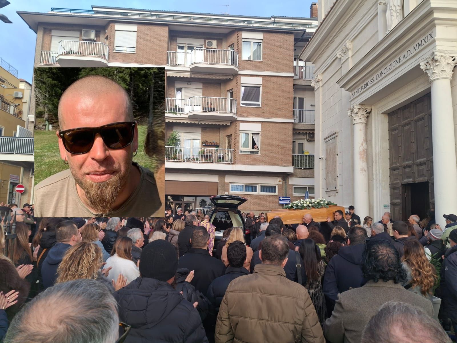 Civitavecchia – Un fiume di anime per i funerali di Simone Pampinella, storico “forbiciaro” del Ghetto (FOTO)