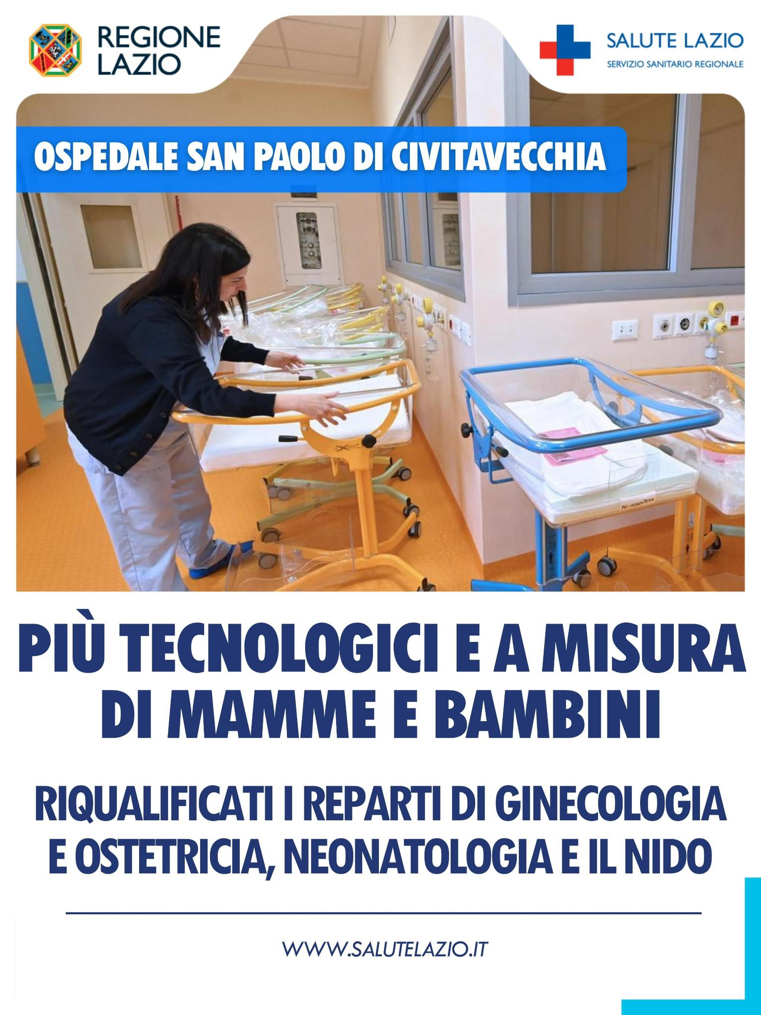 Riqualificazione dei reparti di Ginecologia, Ostetricia e Neonatologia: “L’ospedale San Paolo di Civitavecchia torna a essere un punto di riferimento per il territorio”