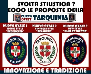 Tarquinia calcio, i tifosi propongono un nuovo stemma: ora la palla passa alla società