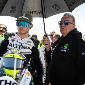 Il motociclista Federico Caricasulo, campione con Althea del Gran Premio dell’Indonesia, piange la scomparsa di Genesio Bevilacqua