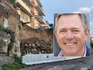 Tarquinia – Crolla un muro nella palazzina (a rischio) dove vive il sindaco Sposetti