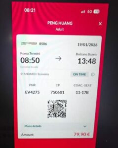 Huang Peng, presentata alla Polizia di Viterbo la denuncia di scomparsa dello studente cinese. A Ortisei l’ultimo avvistamento